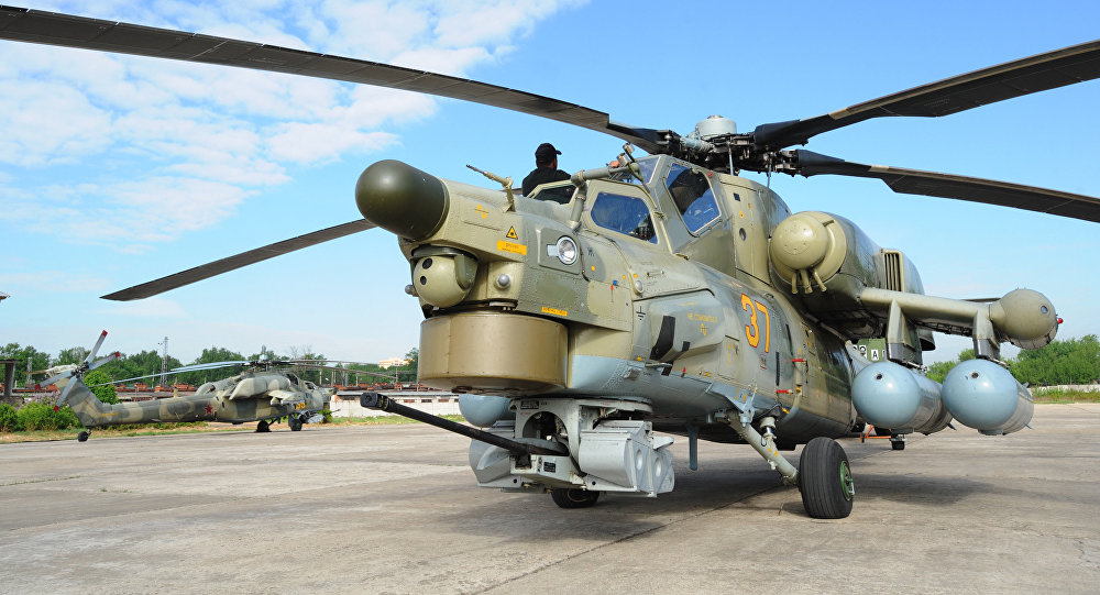 俄罗斯首次出口最新米28ne夜空猎手武装直升机